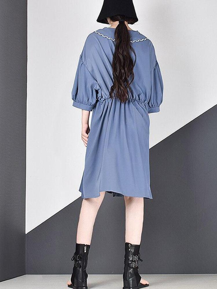 Xitao Frauen Kleidung Lose Casual Casual Kleid ZLL5296