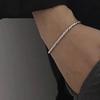 Trendy 4mm Silver-Plated Rope Twist Bracelet for Women – European & American Style