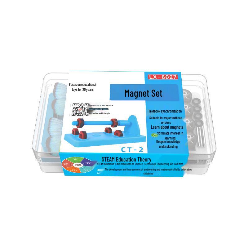 Science Magnet Set for Grades 1-2: Iron-Attracting Magnets, Compasses, and Experiment Tools