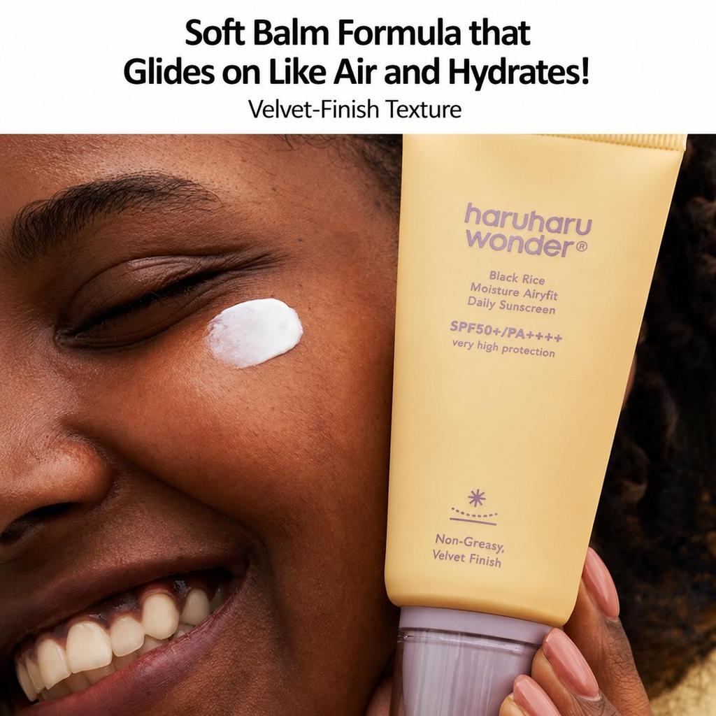 haruharu wonder Black Rice Moisture Airyfit Daily Sunscreen SPF50+ PA++++ 50g (3 Options)