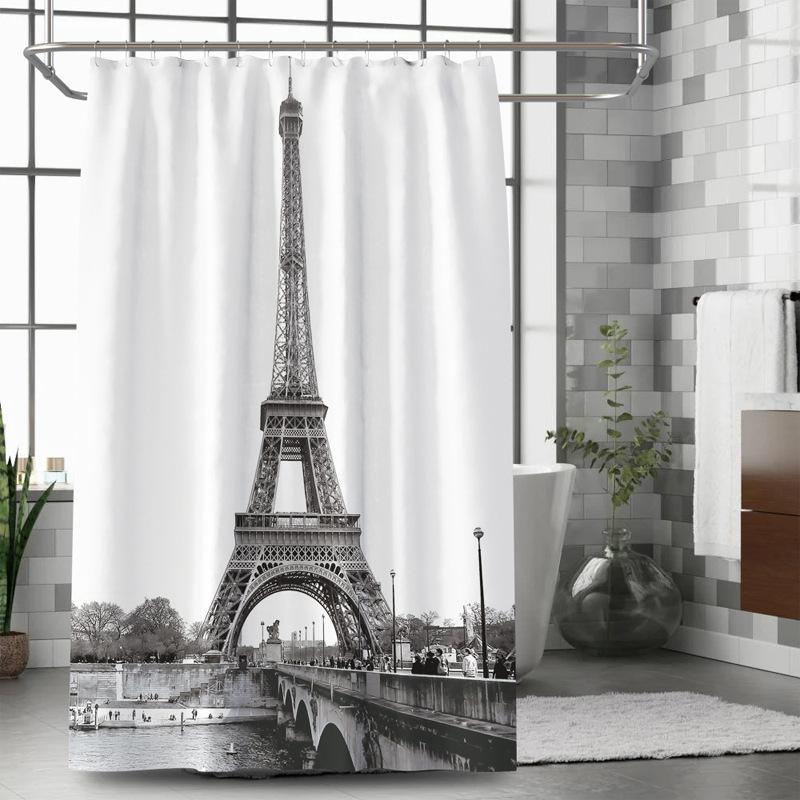 Koupelna zesílená vodotěsná záclona odolná proti plísním sprchový závěs Sprchový oddíl Závěs Sprchový závěs Koupelnový závěs Bez perforace