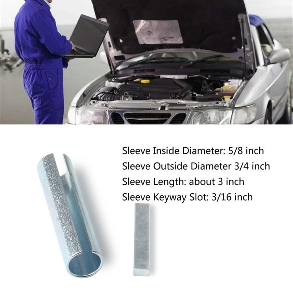 Hot Sale Crankshafts & Parts Shaft Adapter Pulley Bore Reducer Sleeve Bushing Sheave Key Car Accessories Silver 5/8" x 3/4" x 3"