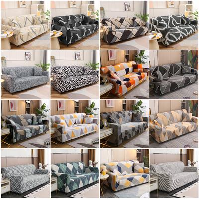 Floral Printed Sofa Slipcover Elastic Sofa Funda Sofa Cover For Living Room Corner Sofa L-Shaped Couch Slipcover 1/2/3/4/5 Seat