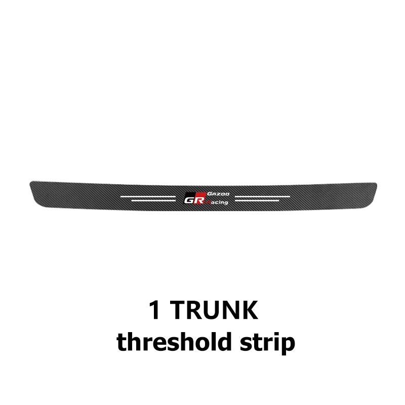 Car Interior Door Sill Strip Carbon Anti-Scratch Protector Sticker For Toyota Crown Land Cruiser RAV4 Camry Yaris Corolla Prius