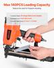 Pneumatic Staple Gun, 16 Gauge 26.4mm Wide Crown Pneumatic Stapler 16mm to 38mm Length, 70-120PSI Air Staple Gun with Two Firing Modes for Roof