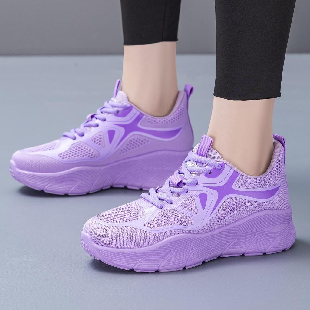 Shoes Women's New Breathable Sports Shoes Platform Heightening Women's Shoes Comfortable and Versatile Casual Shoes Versatile Fashion Single Shoes