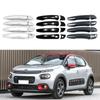 Car Door Handle Bowl Trim Cover Protect for Citroen C3 2016 2017 2018 2019 2020 2021 2022 2023