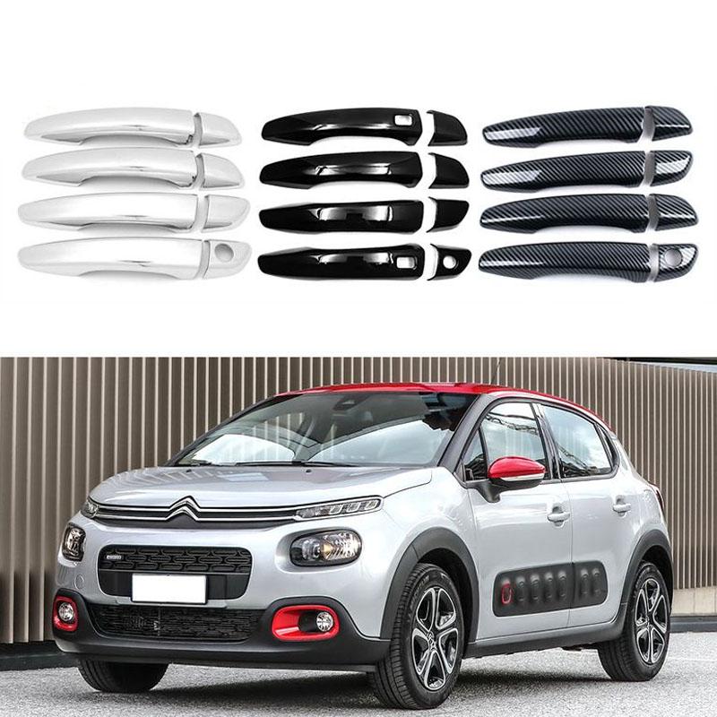 Car Door Handle Bowl Trim Cover Protect for Citroen C3 2016 2017 2018 2019 2020 2021 2022 2023