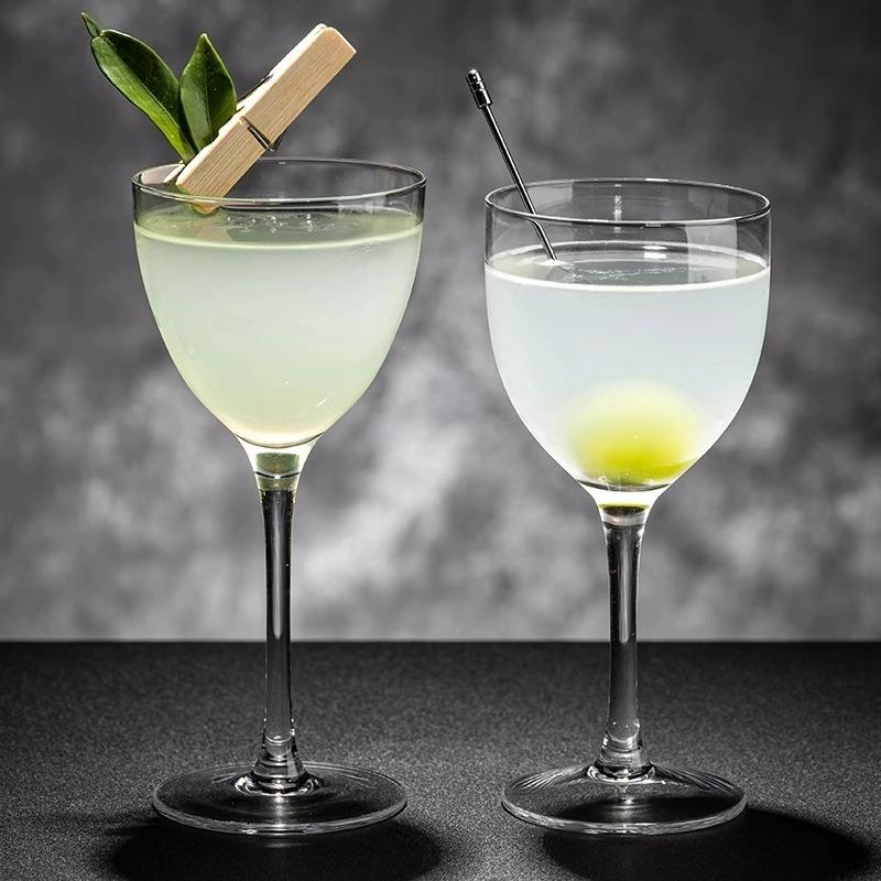 Transparent Cocktail Glasses Cups,Simple Glass Goblet,Classic Champagne Martini Glass Cup,Thin Wine Glasses Cup,Party Bar Tools