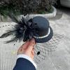 Exquisiter Vintage Fascinator Hut Elegante Braut Kopfschmuck Maskenball Kopfschmuck Bühnenauftritt