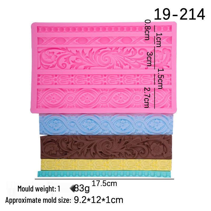 

Силиконовая форма в европейском стиле с жемчужной цветочной лозой и кружевом для украшения мастики на торт