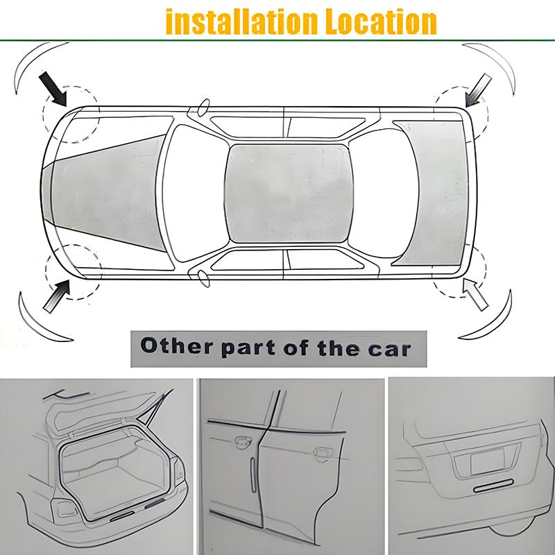 Car Accessories Bumper Corner Guard Cover Anti-Scratch Protector Sticker Universal Rubber Strips Sticker