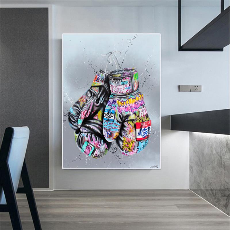 Abstract Hand Canvas Wall Art Painting Graffiti Street Pop Art Love Posters and Print Picture Modern Living Room Home Decoration