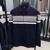 Firstview Herren Gestreiftes Baumwoll-Langarm-Polohemd FV25D2183