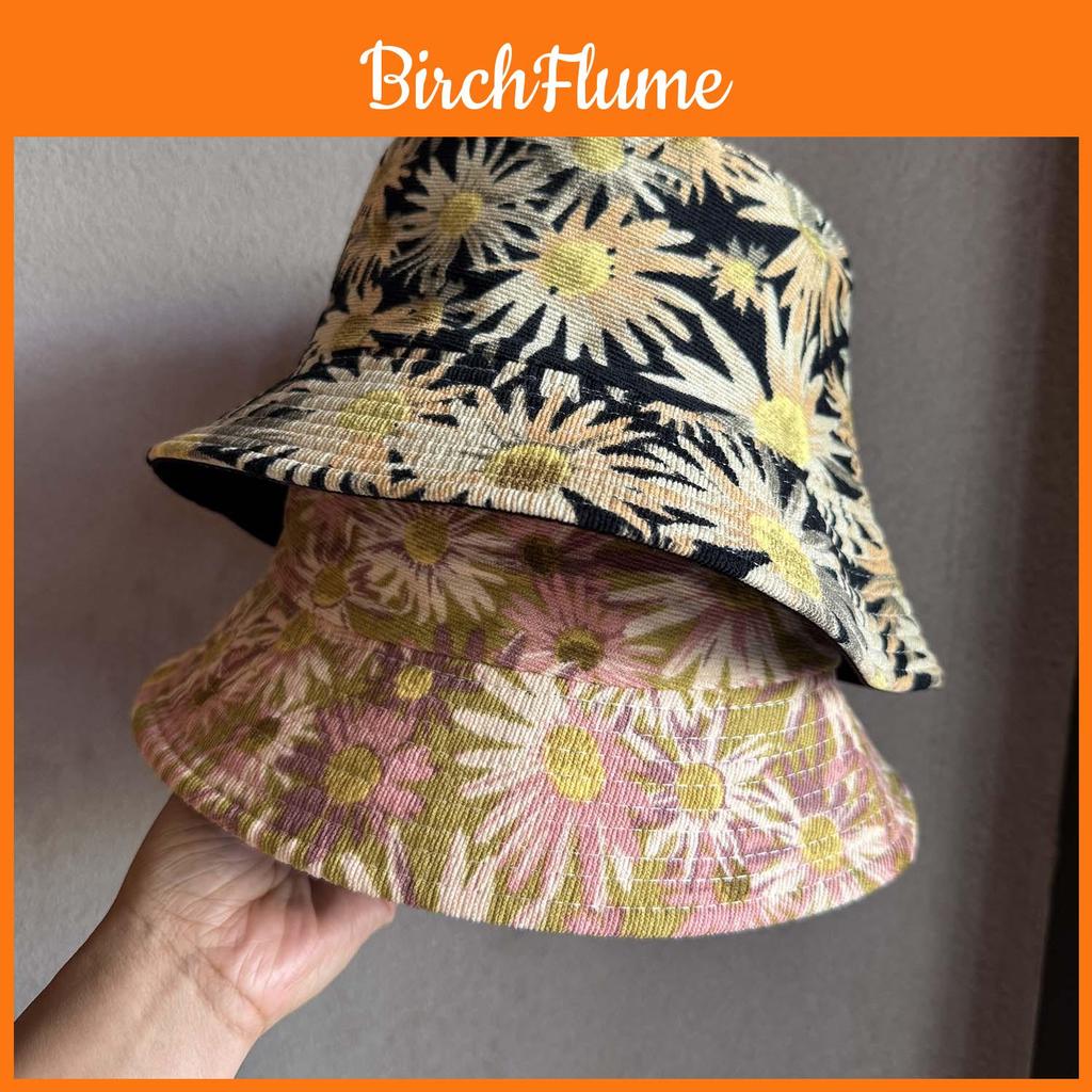Sunflower Denim Bucket Hat With Wide Brim For College Style And Sun Protection