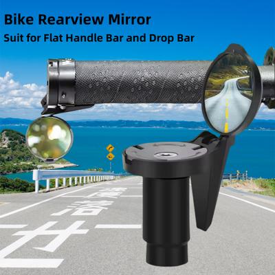 1 Pair Bicycle Rearview Mirror Universal Adjustable Convex Mirrors Rotate Handlebar End Mirror MTB Road Bike Accessories