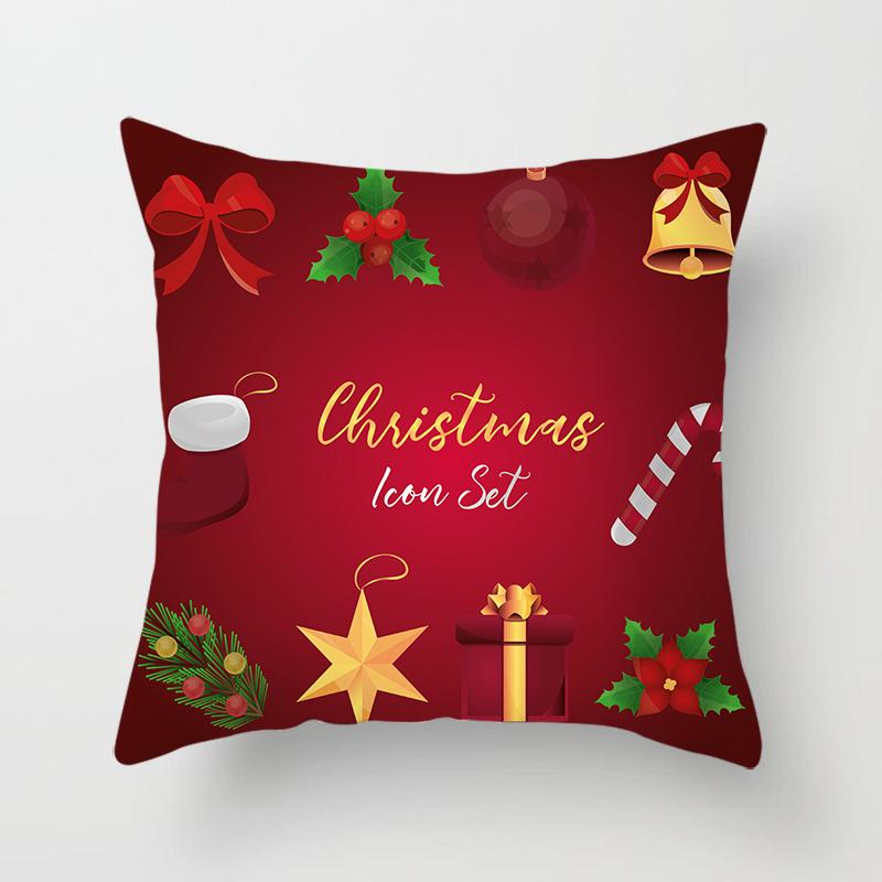 Christmas Cushion Covers  Candy Print Pillow Cases Hotel Party Decoration    Decorations