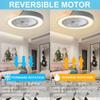 Low Profile Wood Ceiling Fan Light with Remote Control Dimmable 3 Color Timing LED Fan Lamp Bedroom Indoor Ceiling Kids Light