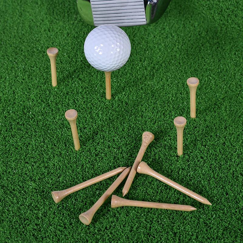 50 PEZZI Bastoncini da Golf in Legno di Bambù 4 Misure 42mm/54mm/70mm/83mm Porta Palline da Golf Accessori da Golf per Allenamento