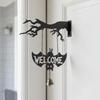 Wall Mounted Halloween Branches Hanging Sign Sounding Bat Doorstep Bells Bat Wind Chime  Bar