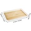 Wood Grain Storage Tray Multi-functional Rectangular Plastic Food Serving Tray Snack Dessert Tray Kitchen Living Room Tea Tray