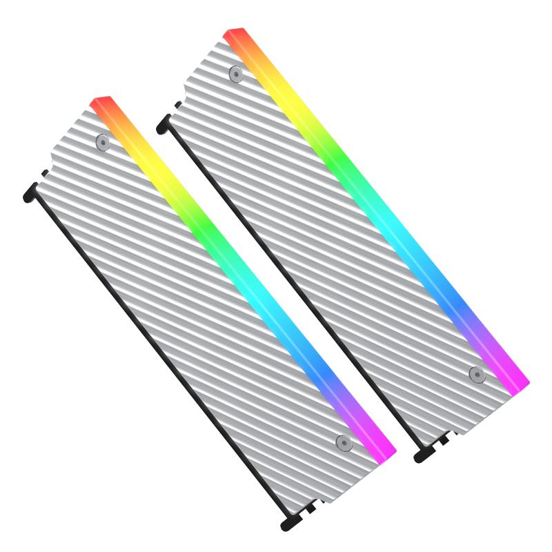 JUMPEAK R02 Computer ARGB Memory Module Heatsink Shim Cover Wavy Enhanced Cooling DDR3 DDR4 DDR5 PC RAM Cooler Radiator Armor