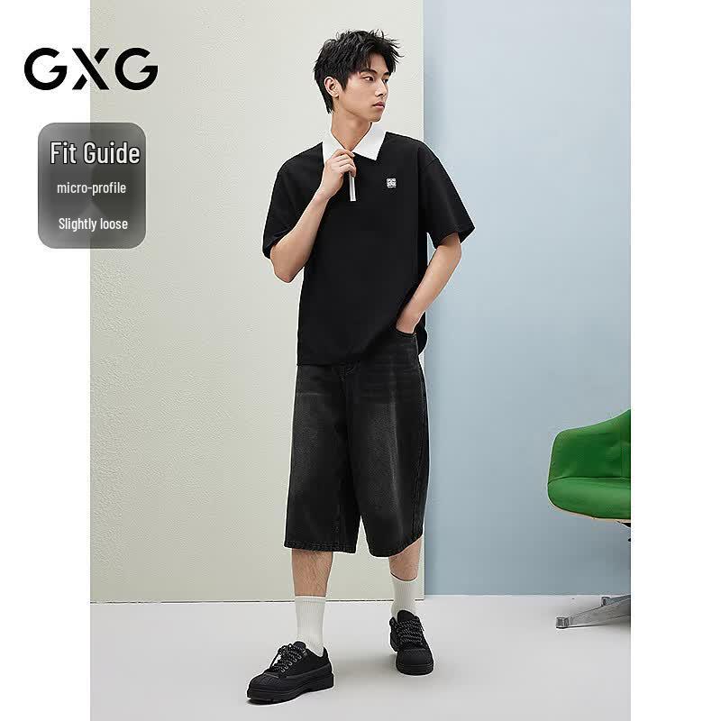 GXG Men's Two-Tone Short Sleeve Polo Shirt