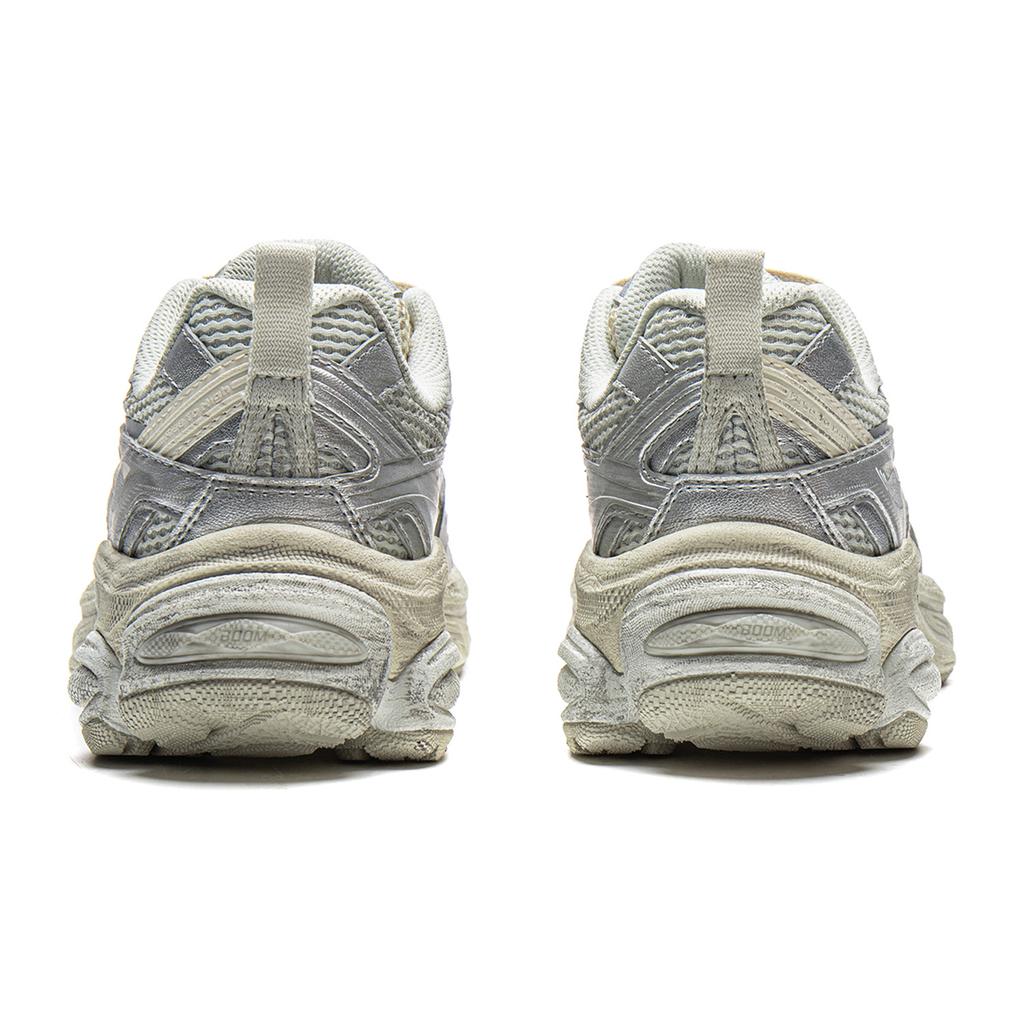 Li Ning Boom Support Cushioning Slip Resistant Abrasion Resistant Rebound Low Top Running Shoes Women's Silver Gray ARXV006-2