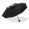 1pc Colorful Mandala Cat with Flowers Umbrella with Plastic Handle,Suitable for All Seasons Home Travel Outdoor UmbrellaDD606