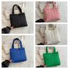 Heart Shape Cloud Handbag Solid Color Puffer Underarm Bag Casual Padded Tote Bag  Girls