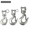Silver 304 Stainless Steel Lifting Snap Tone Hook American Type Trigger Clevis Swivel-Eye