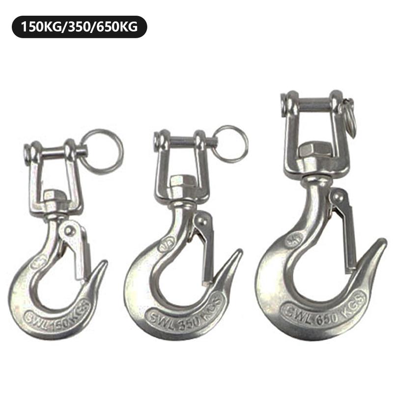 Silver 304 Stainless Steel Lifting Snap Tone Hook American Type Trigger Clevis Swivel-Eye