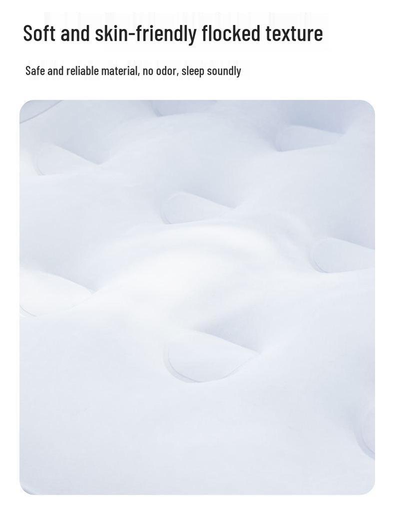 Thickened Flocking Double Inflatable Sofa Bed with Multifunctional Pad