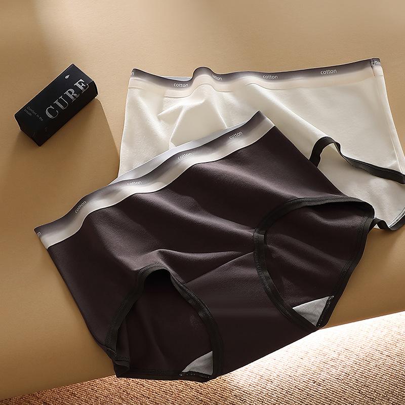 Sports Pure Cotton Panties Breathable Mid Waist and Hip Lifting Solid Color Triangle Women’s Panties