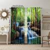 2Pcs Natural Landscape Print Window Curtain Rod Pocket Design For Easy Installation Decorative Curtains For Living Room Bedroom