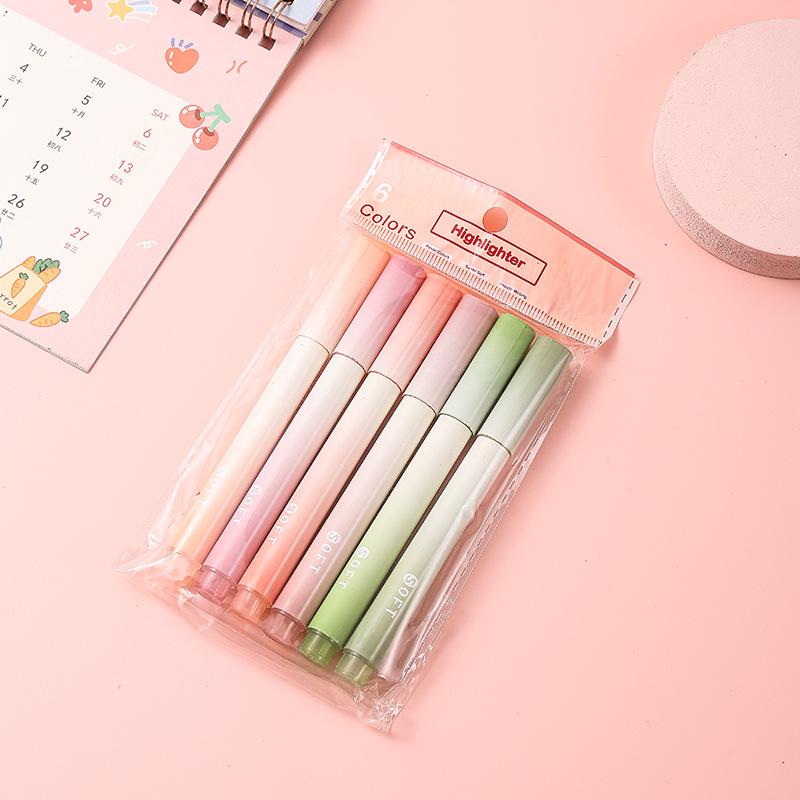 Fluoreszierende Marker Stifte Set mit hoher Kapazität mit OPP-Verpackung für Studenten und Kunst