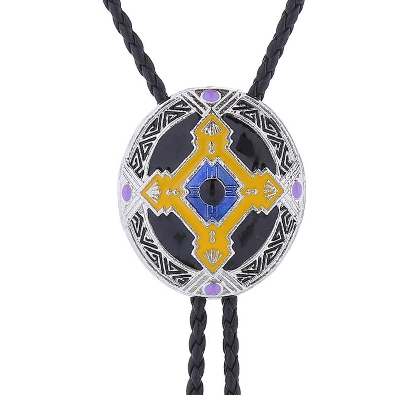 Western Cowboy Bolo Tie Totem Necktie  Lariat Necklace Costume Accessory Bolo Tie Western