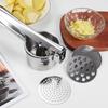 Garlic Puree Stainless Steel Manual Three-in-one Potato Puree Press Three-mesh Potato Puree Press Juice Press Garlic Press