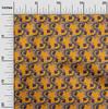 oneOone Cotton Flex Fabric Spiral & Floral Block Printed Craft Fabric BTY 40 Inch