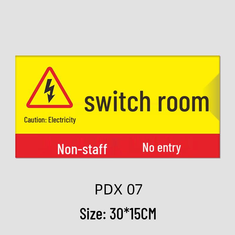 Electrical Hazard Warning Sign (PP Sticker) Standard