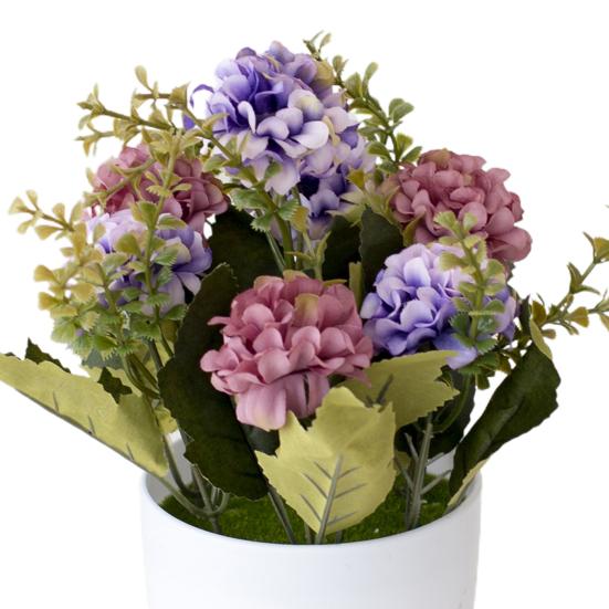 1Set Simulation Bonsai Hydrangea Artificial Plastic Office Desk Imitation Potted Flower