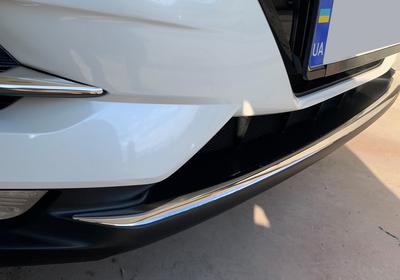 Front Bumper Cover (2017-2025, Stainless Steel) OmsaLine - Italian Stainless Steel for Nissan Qashqai