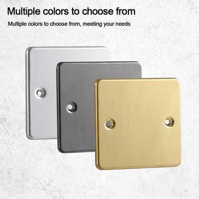 New 86 /120 Type Bottom Box Panel Stainless Steel Gold Silver Switch Panel Decorative Cover Plate