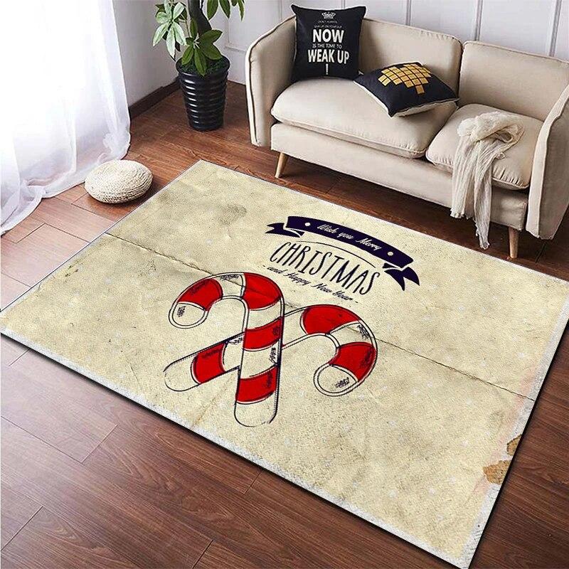 Christmas New Year Gift HD Printing Area Carpet, Living Room Sofa Decorative Carpet, Anti-skid Mat, Alfombras Direct Shipment