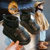 Children's Snow Boots 2025 New Winter Cotton Boots Warm and Non-slip Boys' Snow Boots Medium and Older Children's Velvet Girls' Cotton Shoes