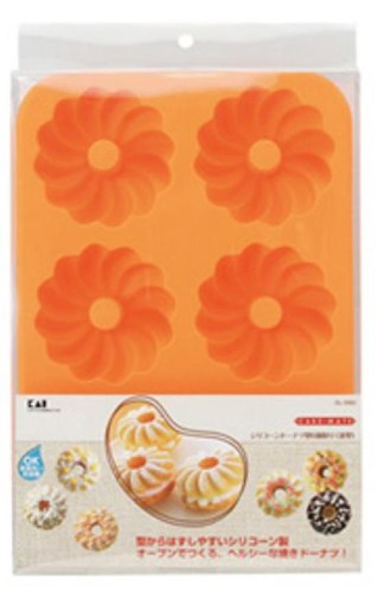 Silicone Donut Wave CAKE MATE Mold, 6-Cavity, Pattern, DL-5982