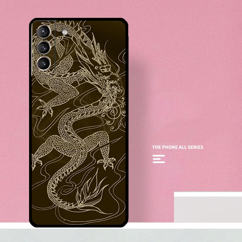 Chinese Dragon Phone Case For Samsung Galaxy S25 S26 Ultra S20 S21 S22 S23 S24 Plus S10 S25 FE Cover Coque