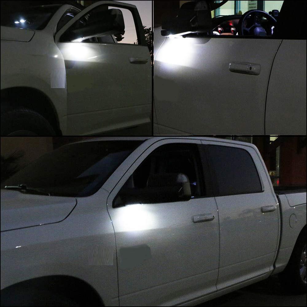2Pcs LED Side Towing Mirror Puddle Light For 10-19 Dodge Ram 1500 2500 3500 4500