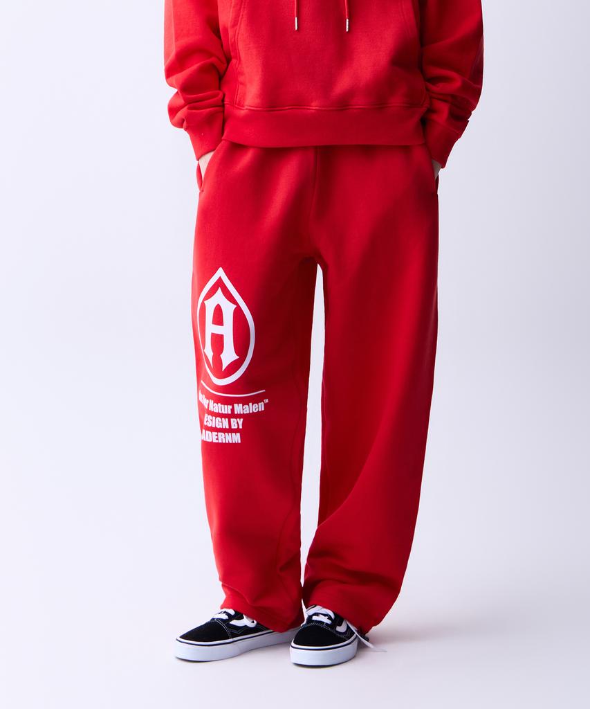 ADERNM Logo Sweatband Pants Red