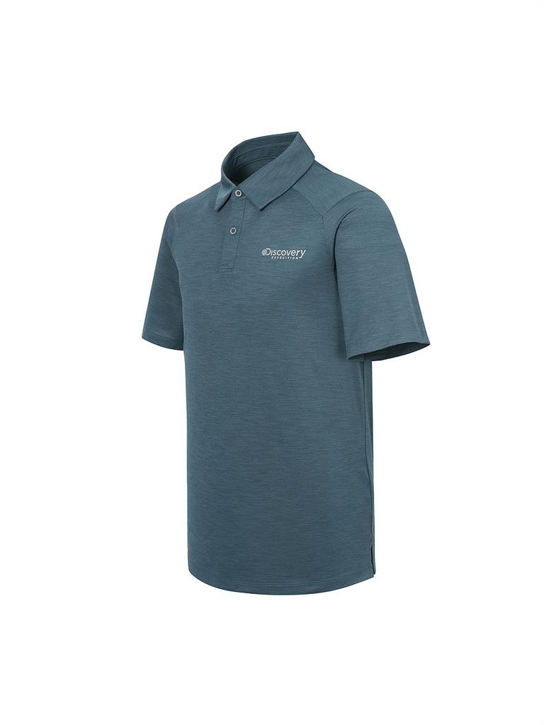 DISCOVERY EXPEDITION Men'S Raglan Uv Protection Polo Shirt (Navy)